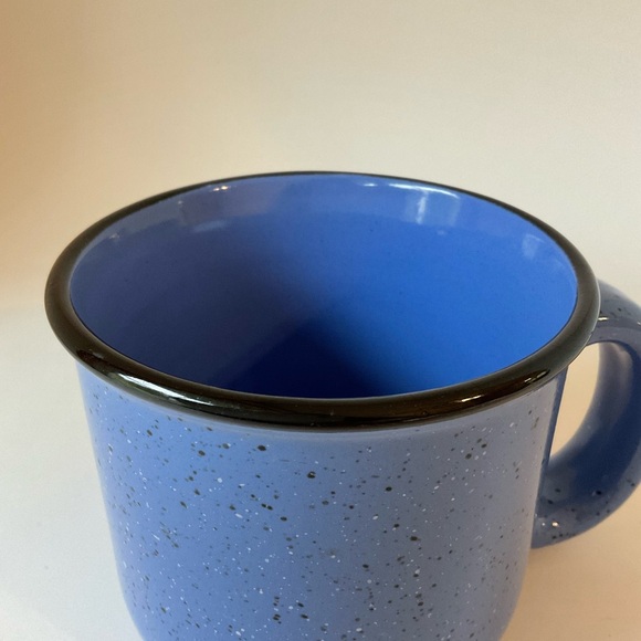 Blue Speckled Ceramic Camp Style Mug 12 Oz - Picture 5 of 14